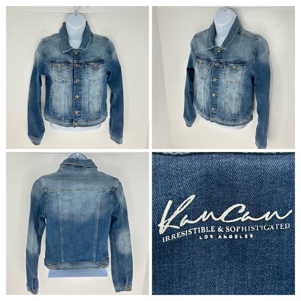 KanCan Los Angeles Denim‎ Button Front Jean Jacket Small Trucker KC7041/J-396